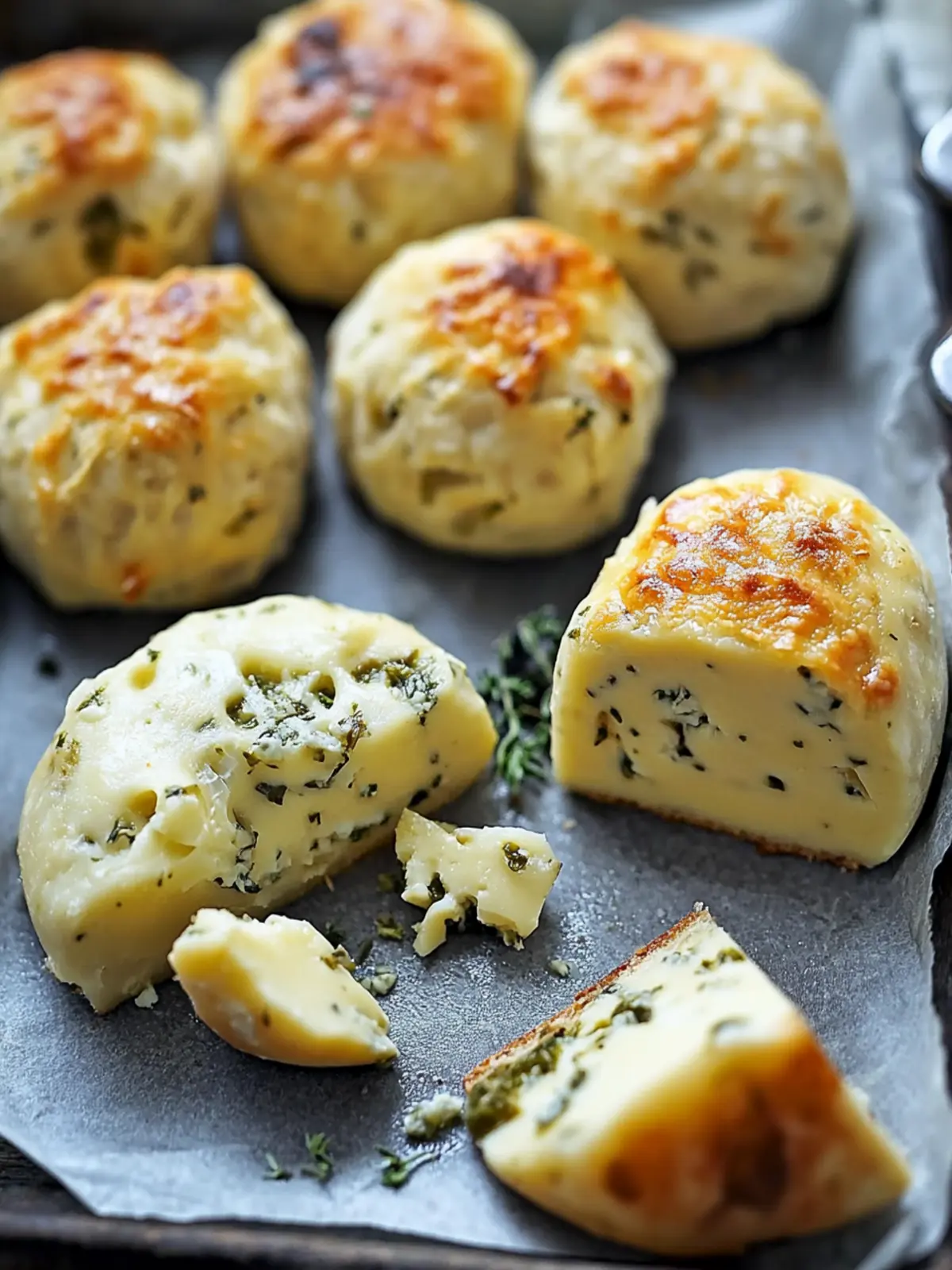 Käse-Lauch-Bällchen