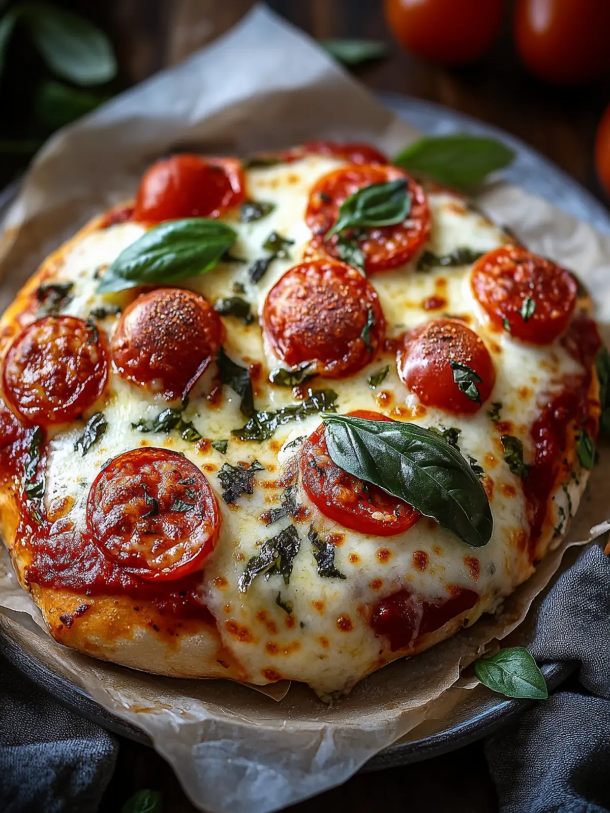 Pizza-gefüllte Hähnchenbrust