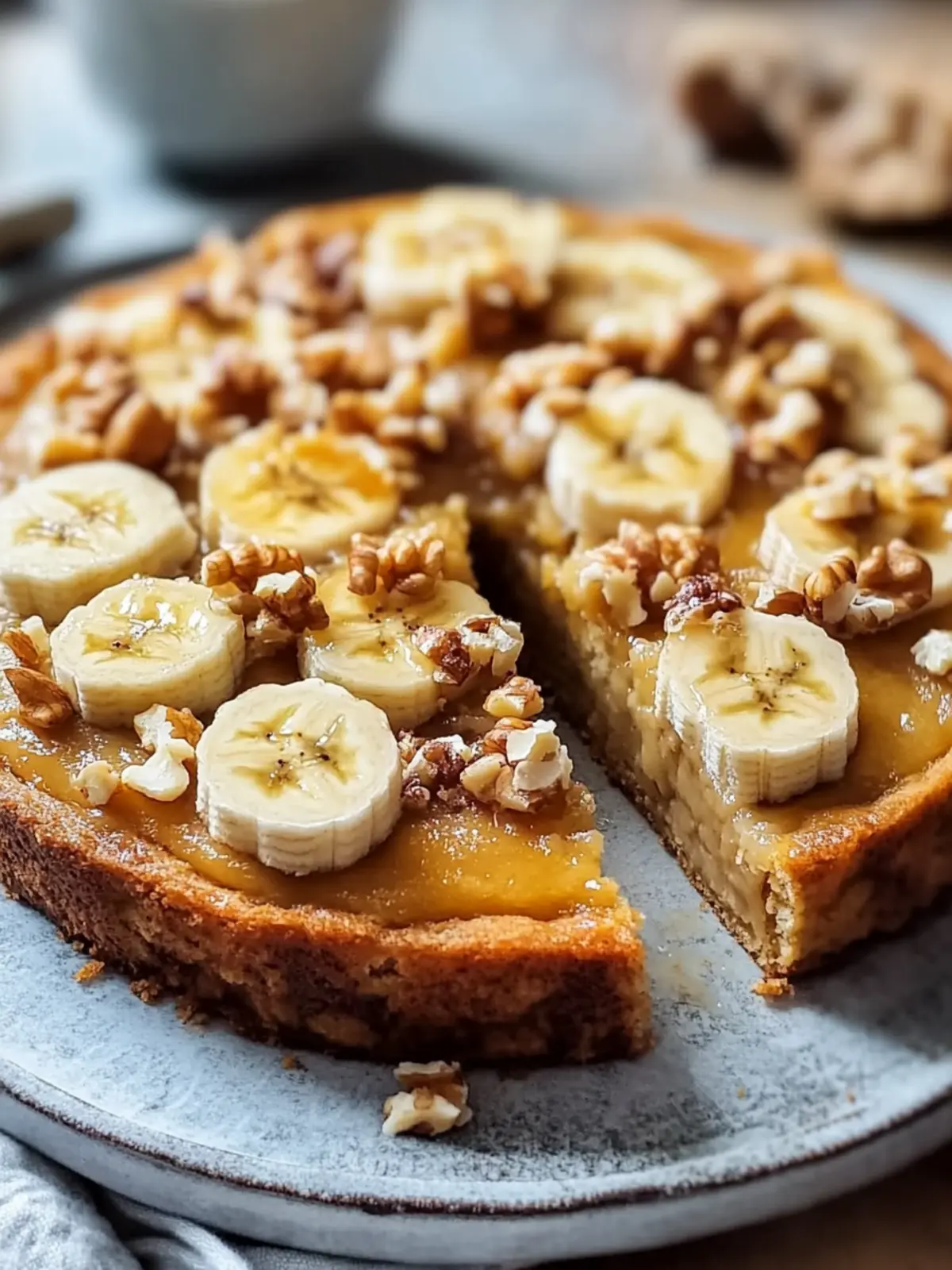 Zuckerfreier Bananen-, Nuss- und Haferkuchen