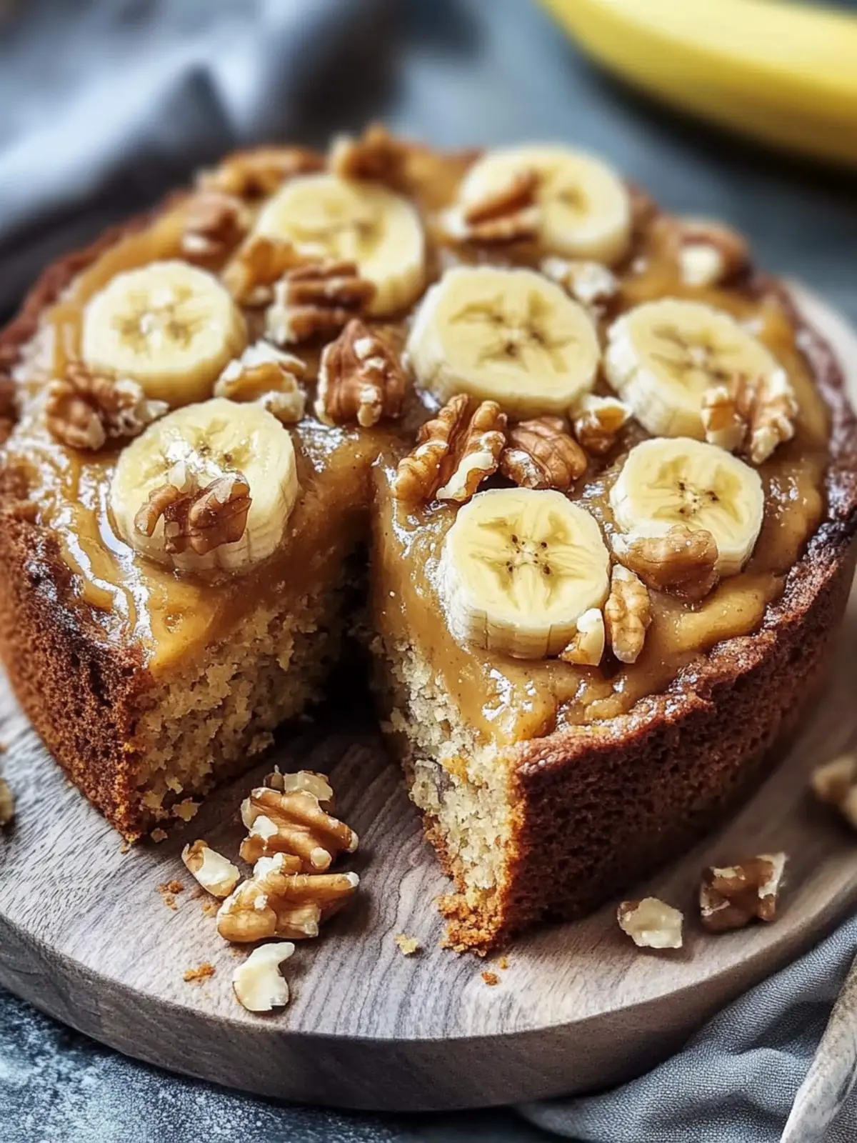 Zuckerfreier Bananen-, Nuss- und Haferkuchen