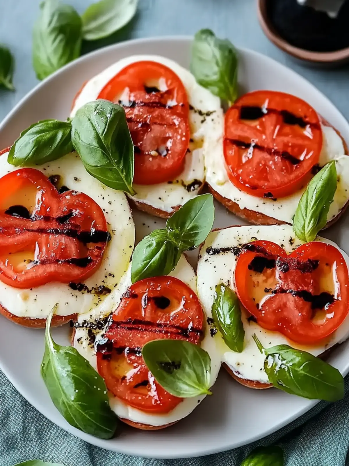 Herzförmiger Caprese-Salat