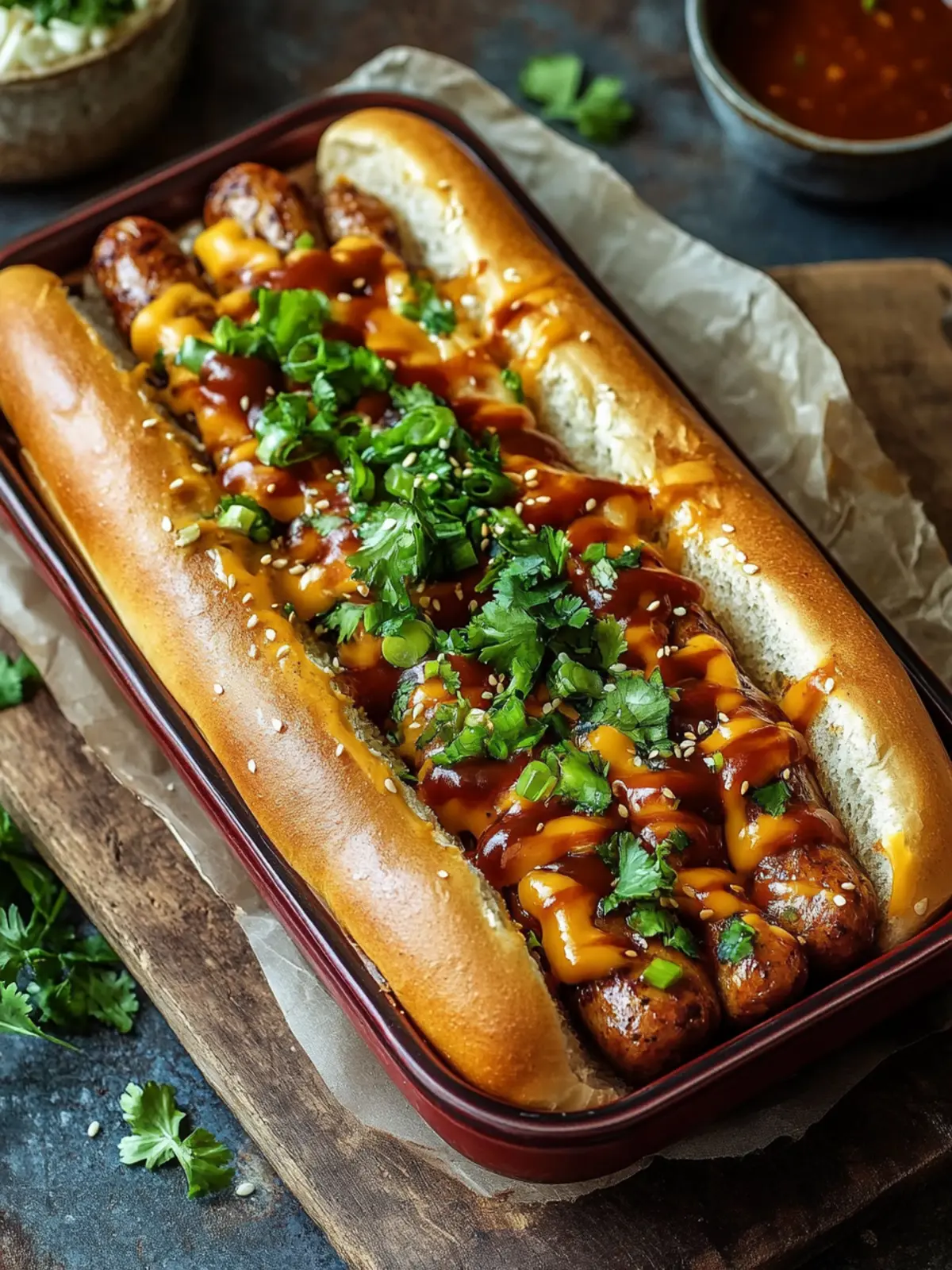 Einfache koreanische Maishund-Auflauf