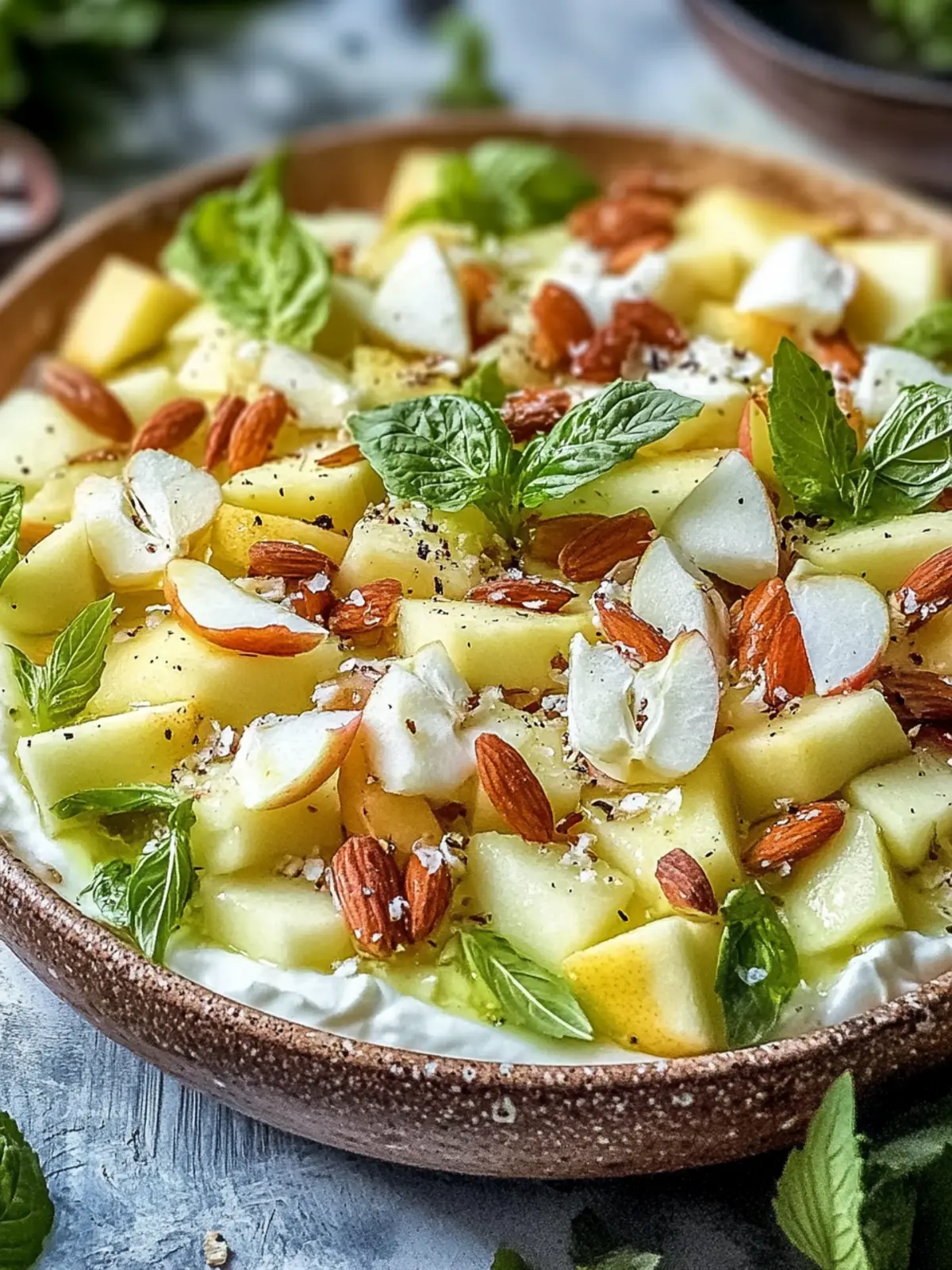 Erfrischender Apfel- und Selleriesalat für den Frühling