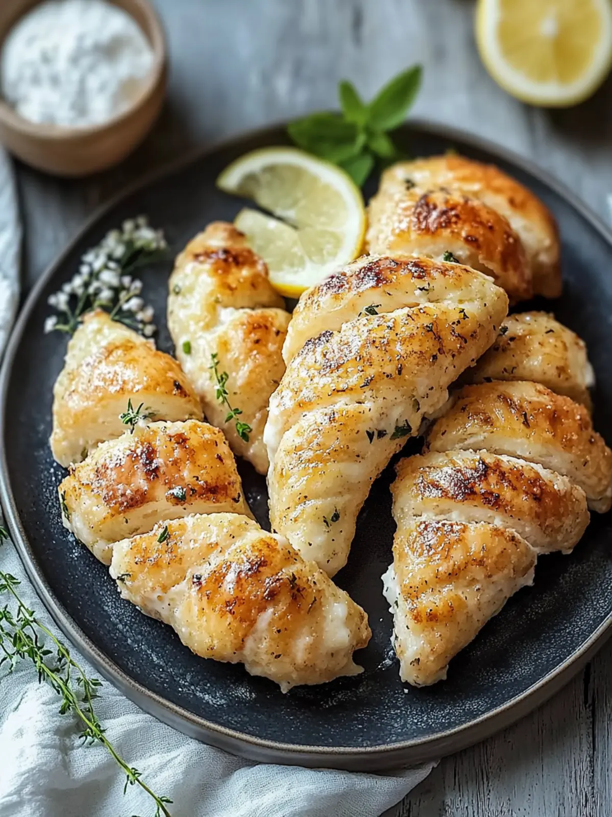 Genießen Sie saftige luftgebackene Hähnchenbrust