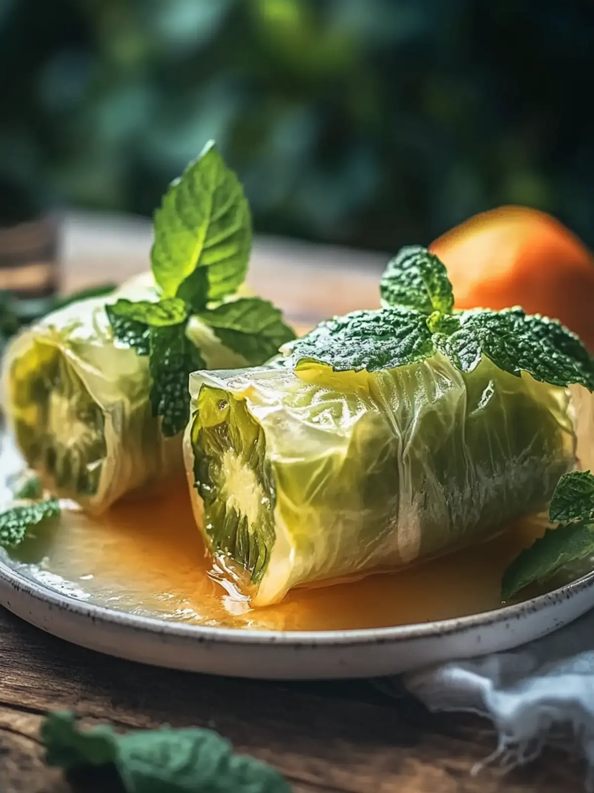 Wirsingkohlrouladen mit Hackfleischfüllung