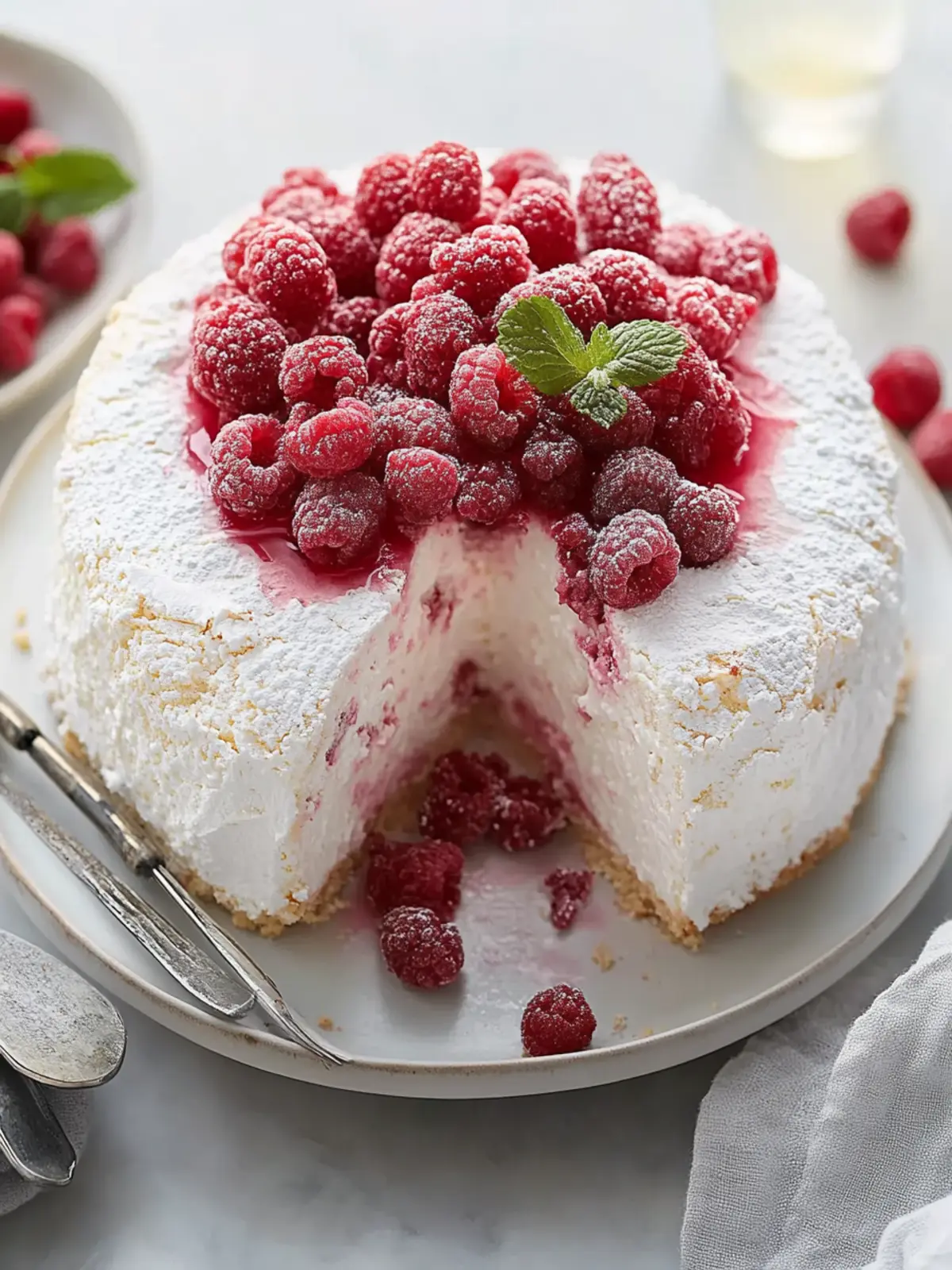 Himbeer-Engel-Food-Kuchen