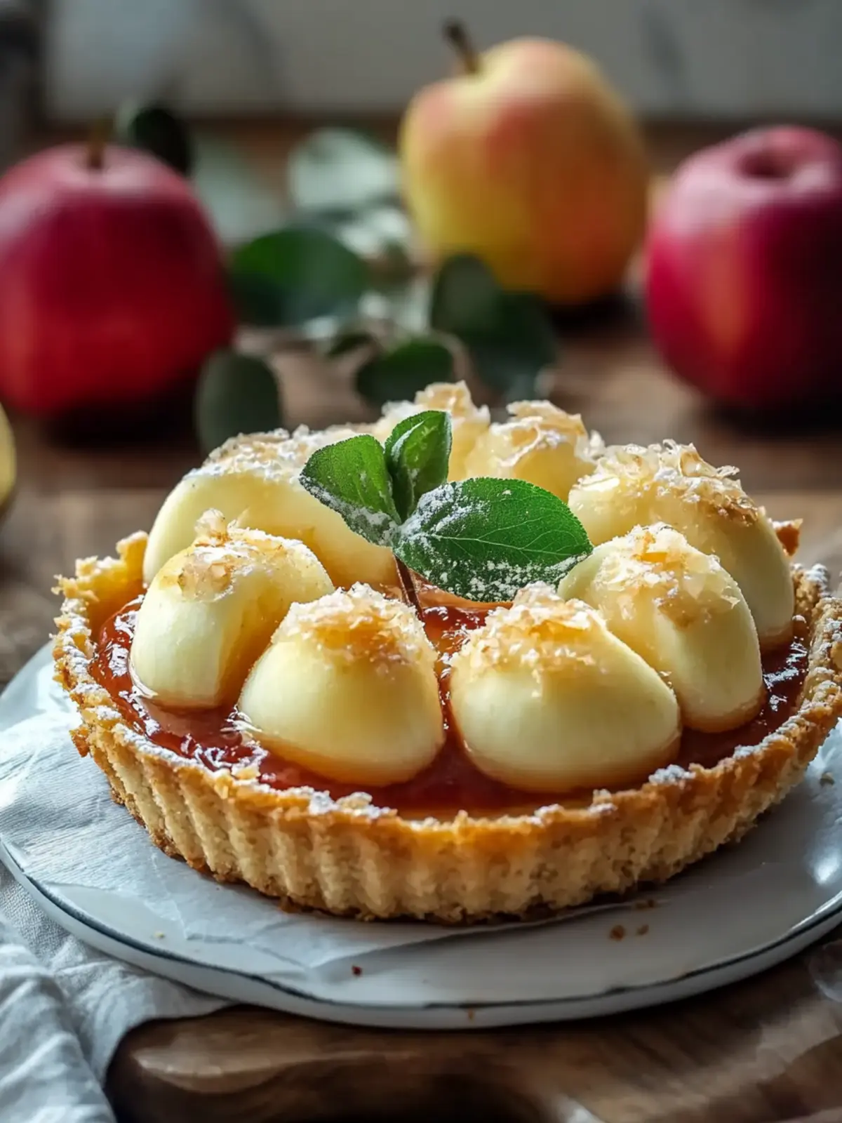 Käsekuchen gefüllte gebackene Äpfel