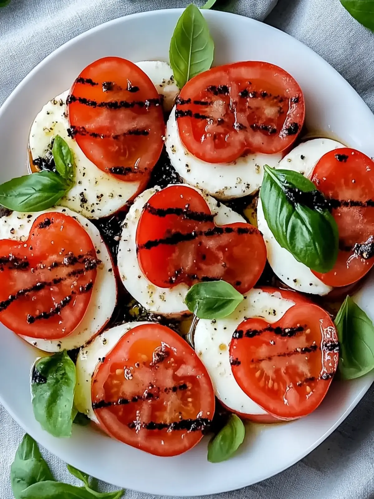 Herzförmiger Caprese-Salat