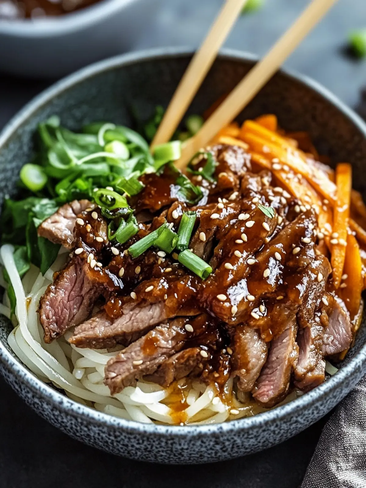 Klebriges Hoisin-Rindfleisch