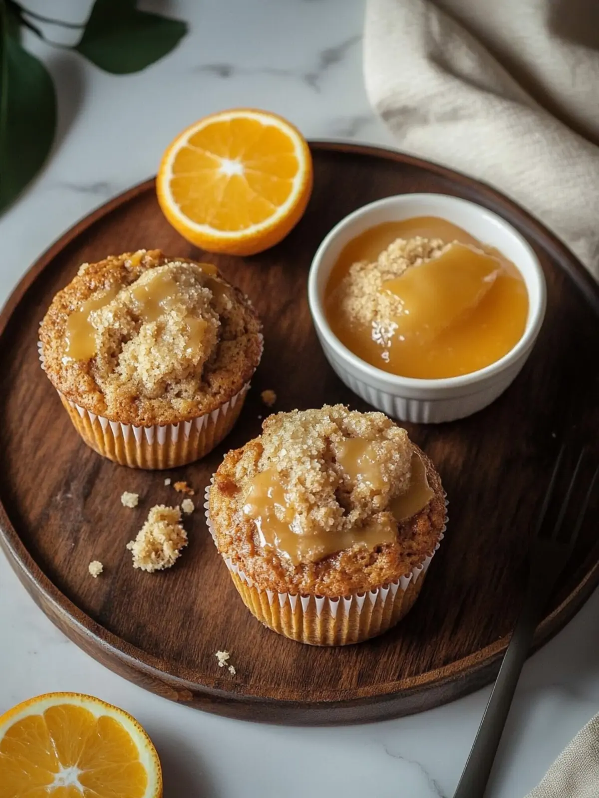 Orangen- und Mohn-Muffins mit Orangen-Glasur