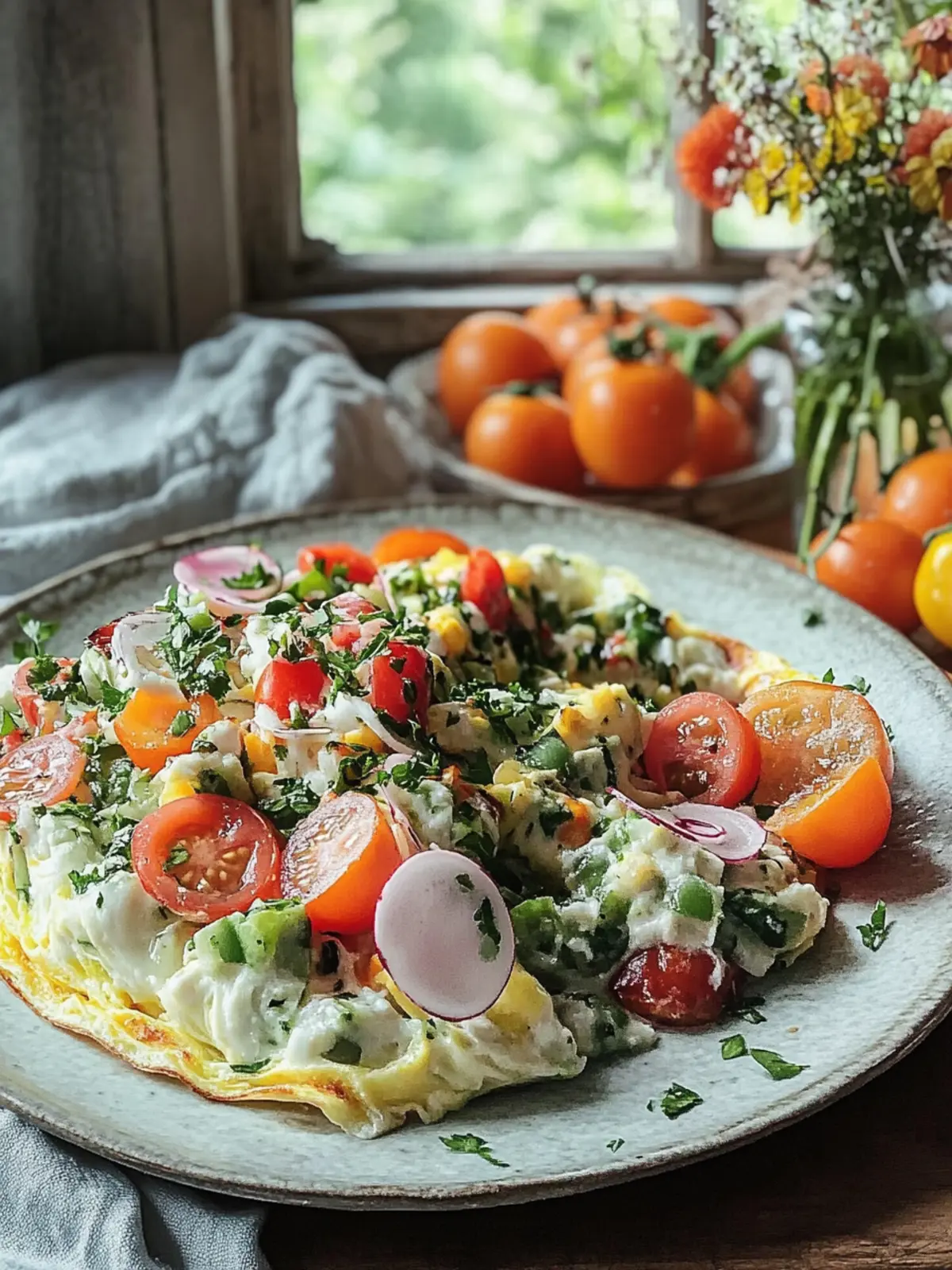 Beladene Gemüseomelette reich an Geschmack und Nährstoffen