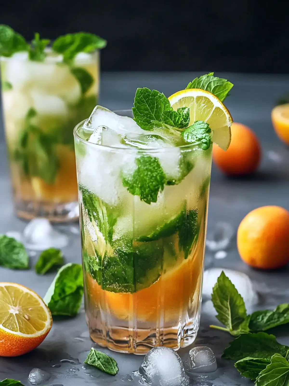 Aprikosen-Limetten-Mojito Cocktails Mojito