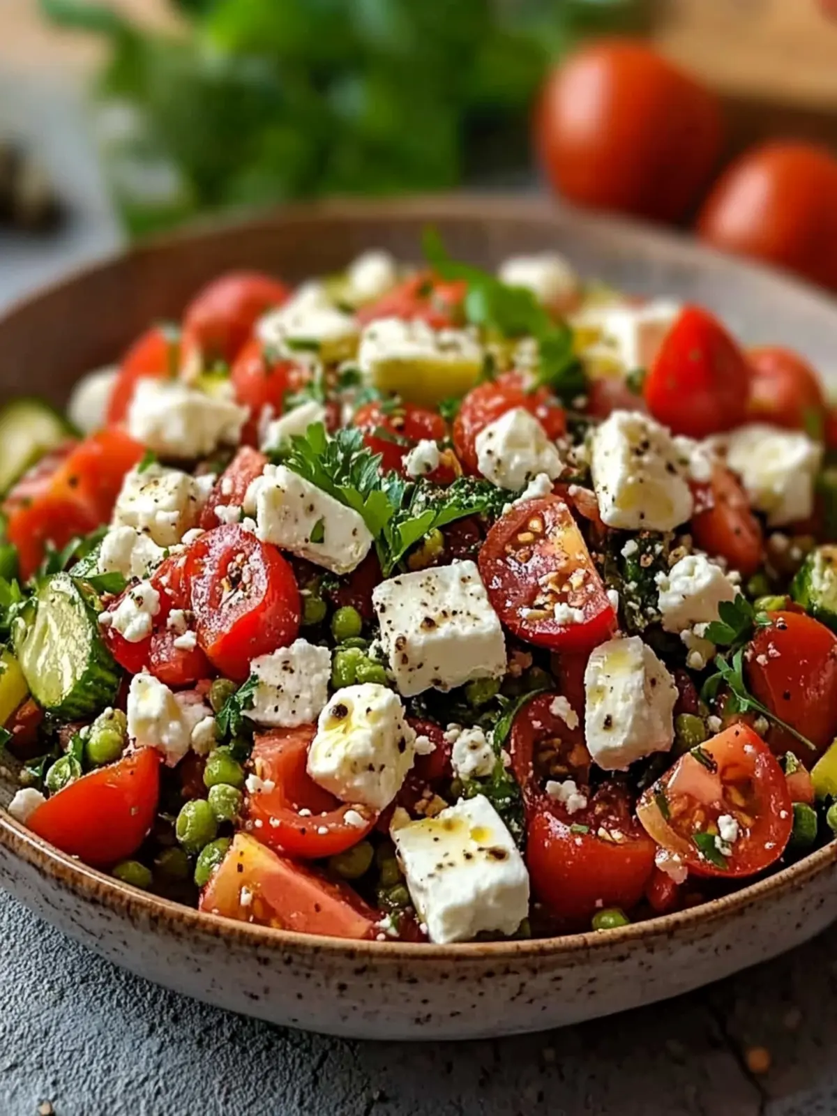 Linsensalat mit Feta