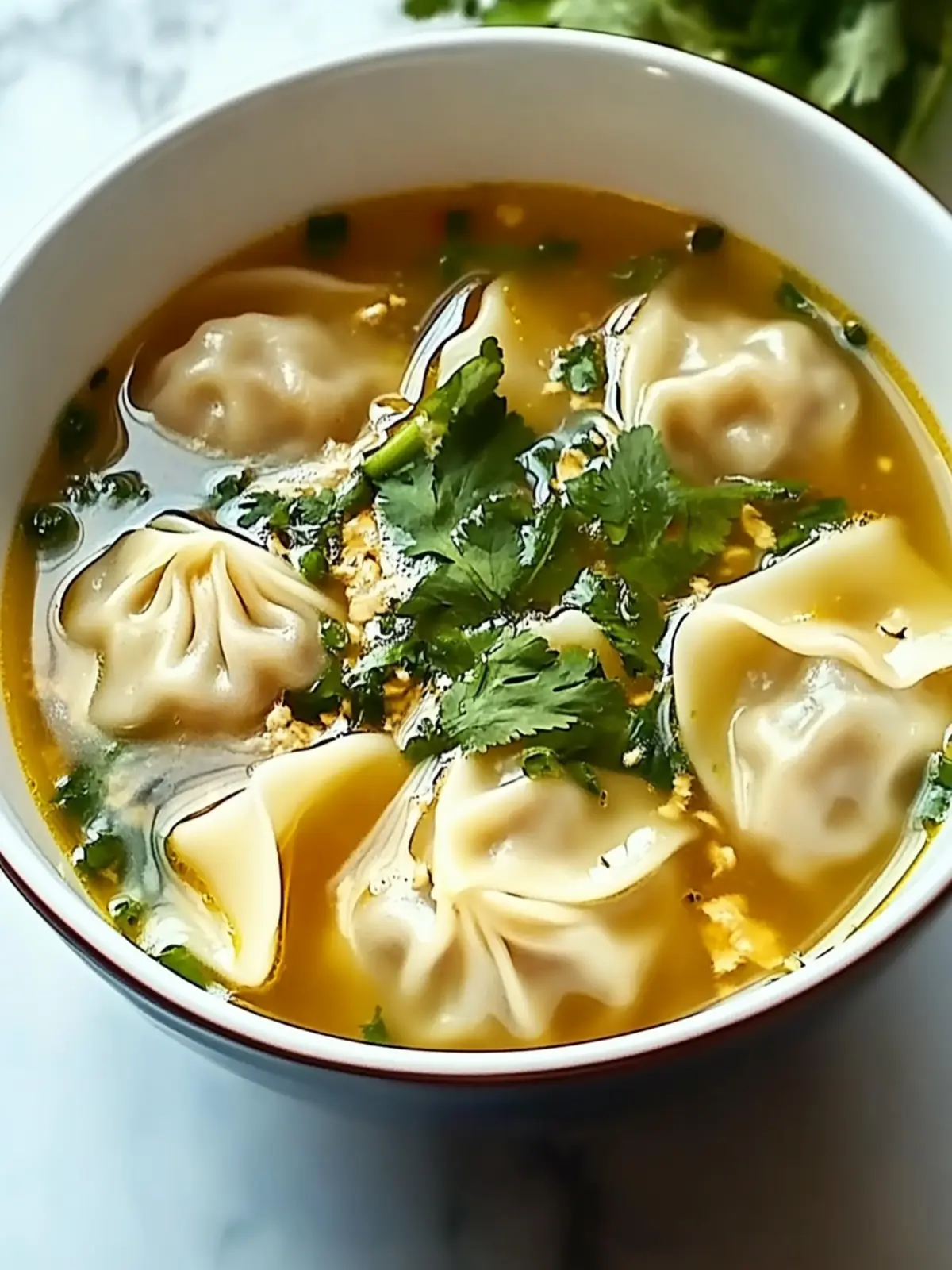 Teigtaschen-Dumpling-Suppe