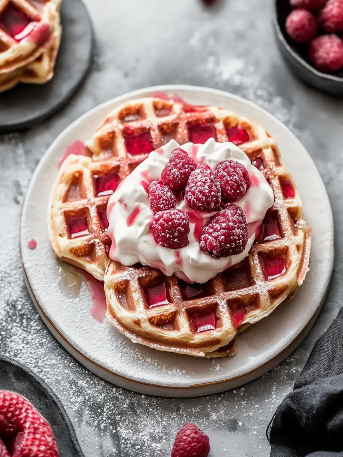 Rote Samt Marmor Waffeln