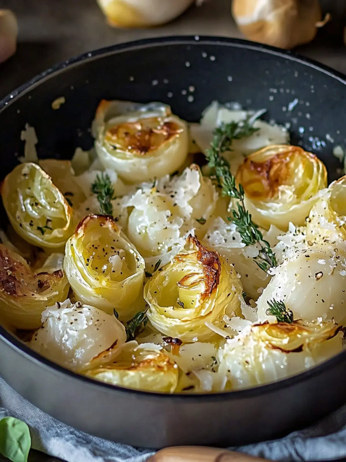 Geröstete Rosenkohl mit Zitrone, Knoblauch und Parmesan