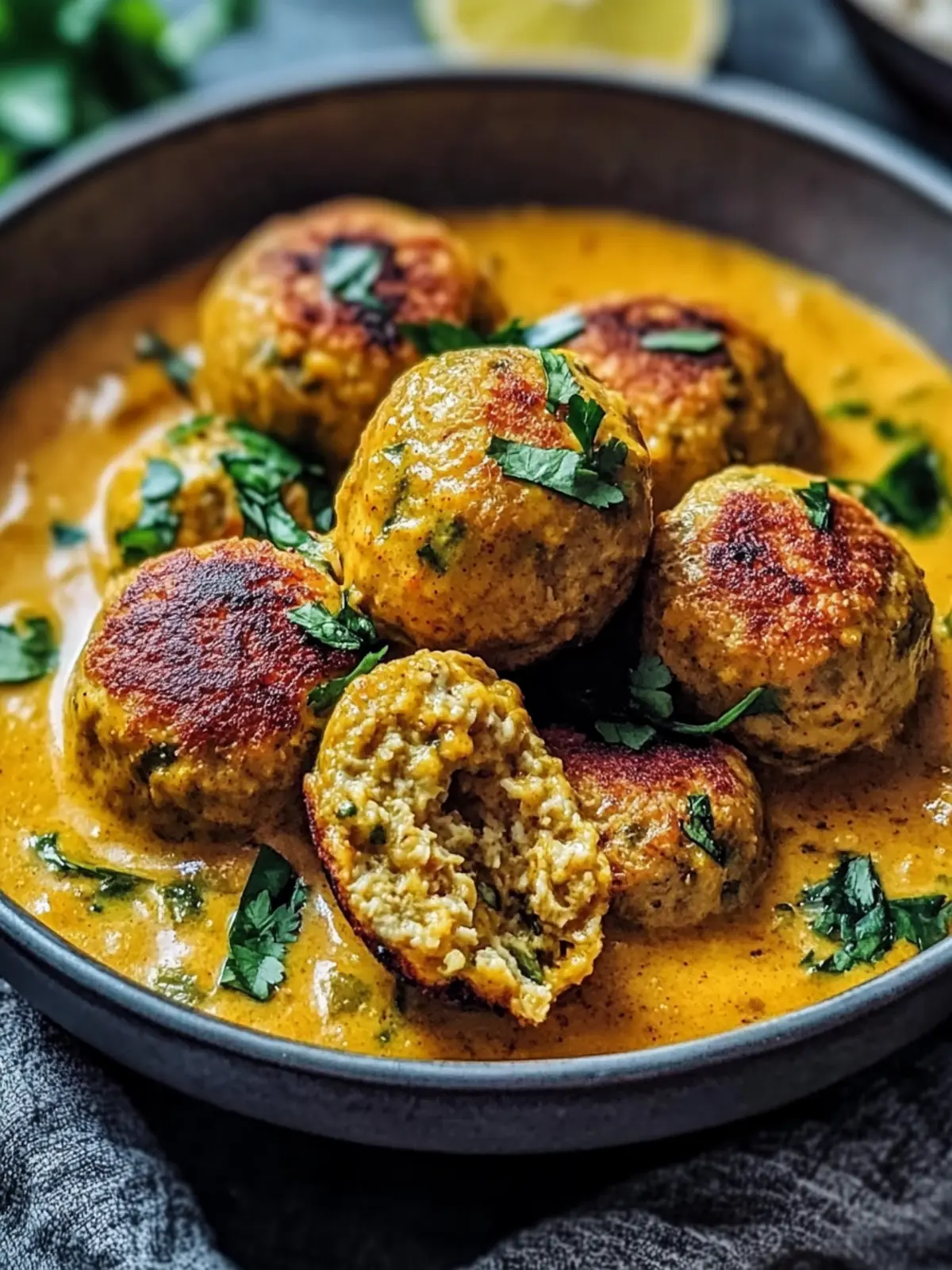 Vegane Linsenteigwaren in Currysauce