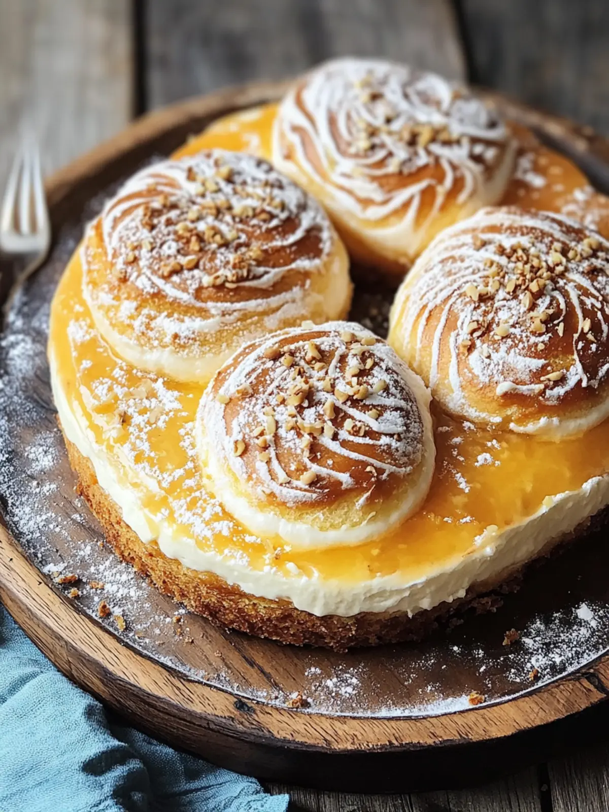 Zimtschnecken Honigbrötchen Käsekuchen