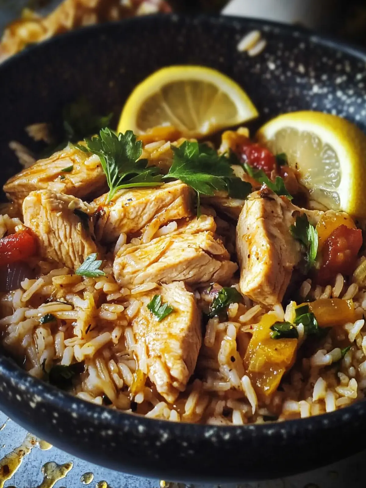 Instant-Topf Hühnchen und Reis