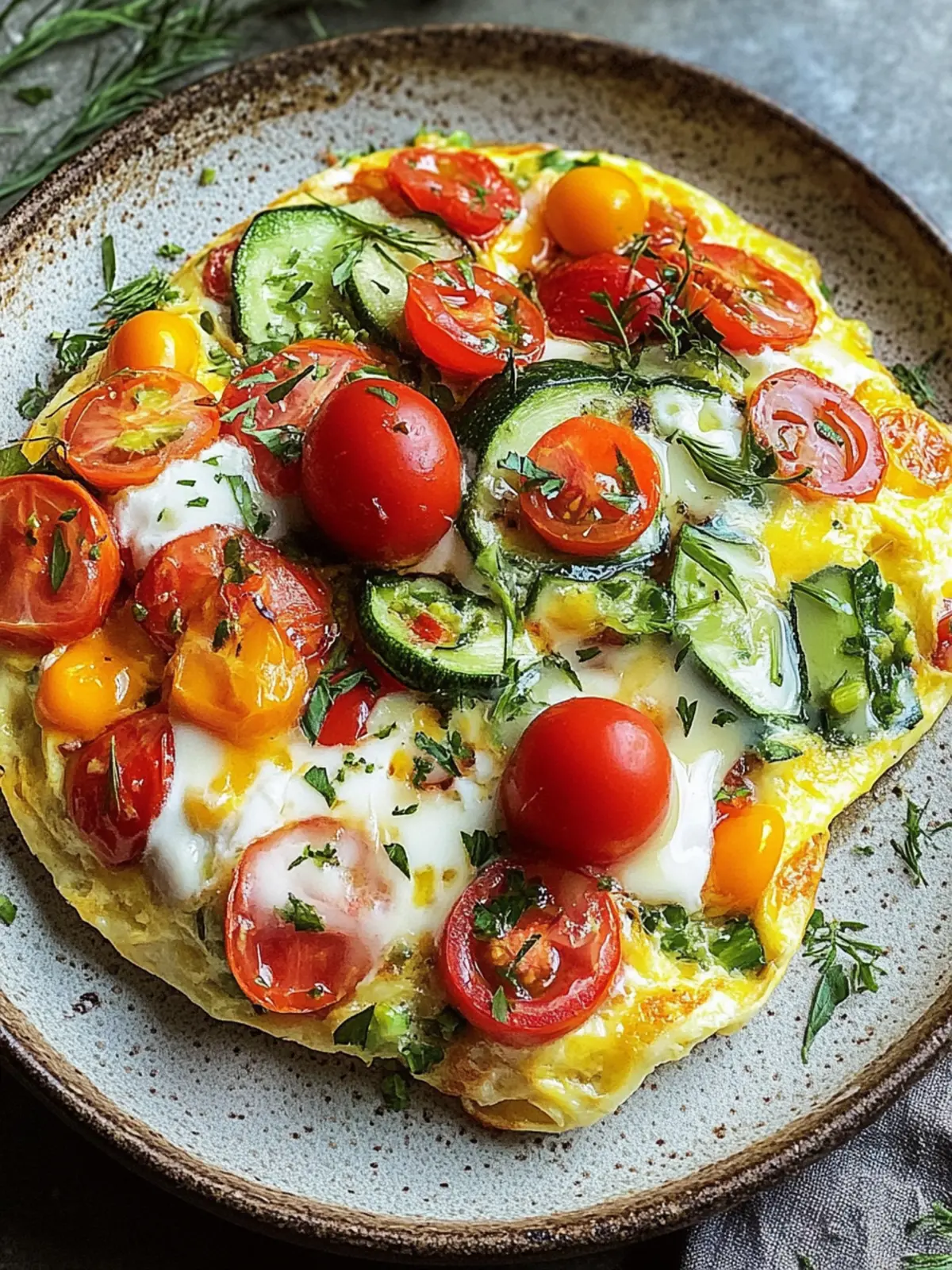 Beladene Gemüseomelette reich an Geschmack und Nährstoffen