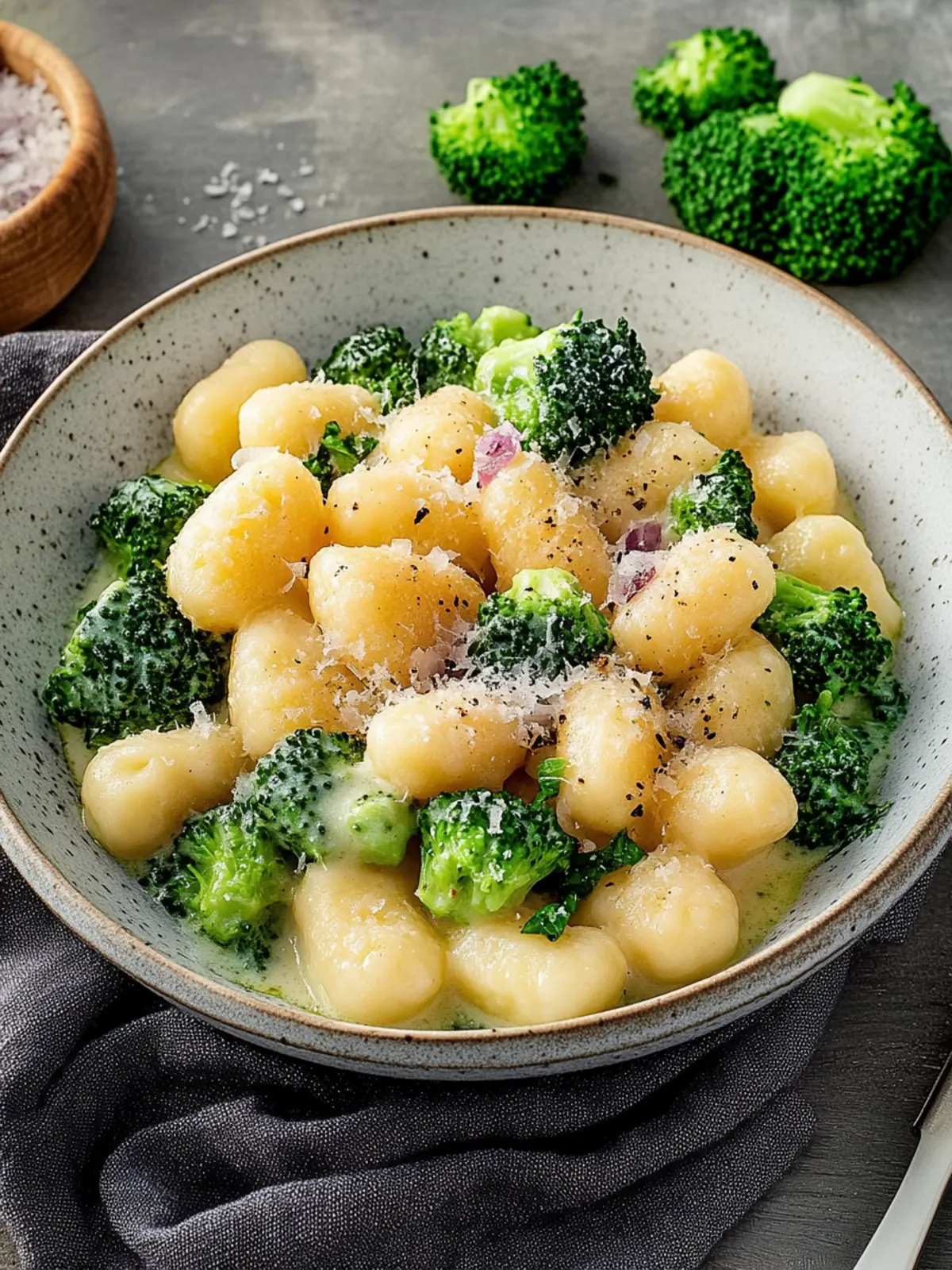 Gnocchi in Käsesauce mit Brokkoli und Schinken