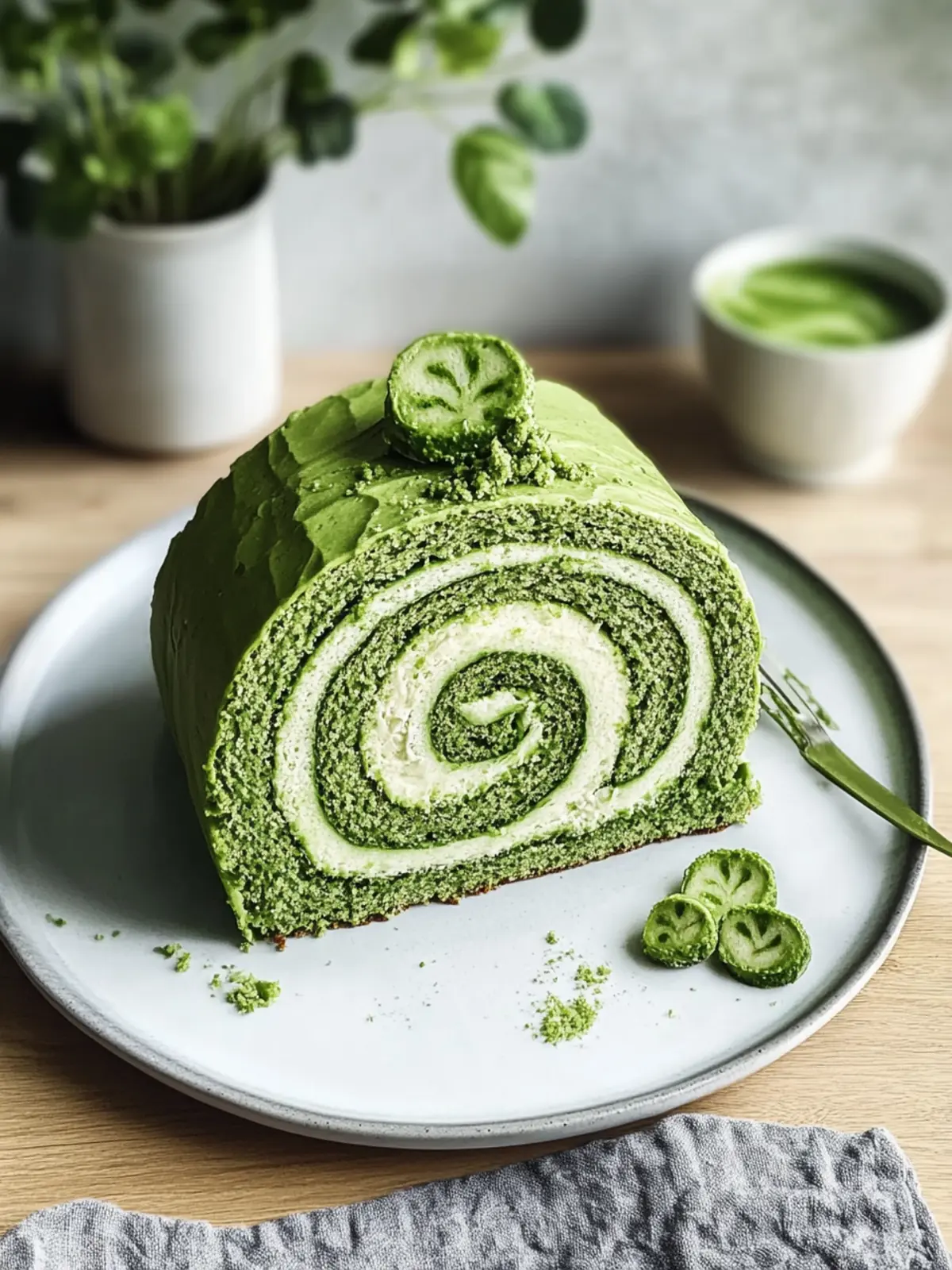 Leichte Matcha-Rollkuchen für jeden Anlass