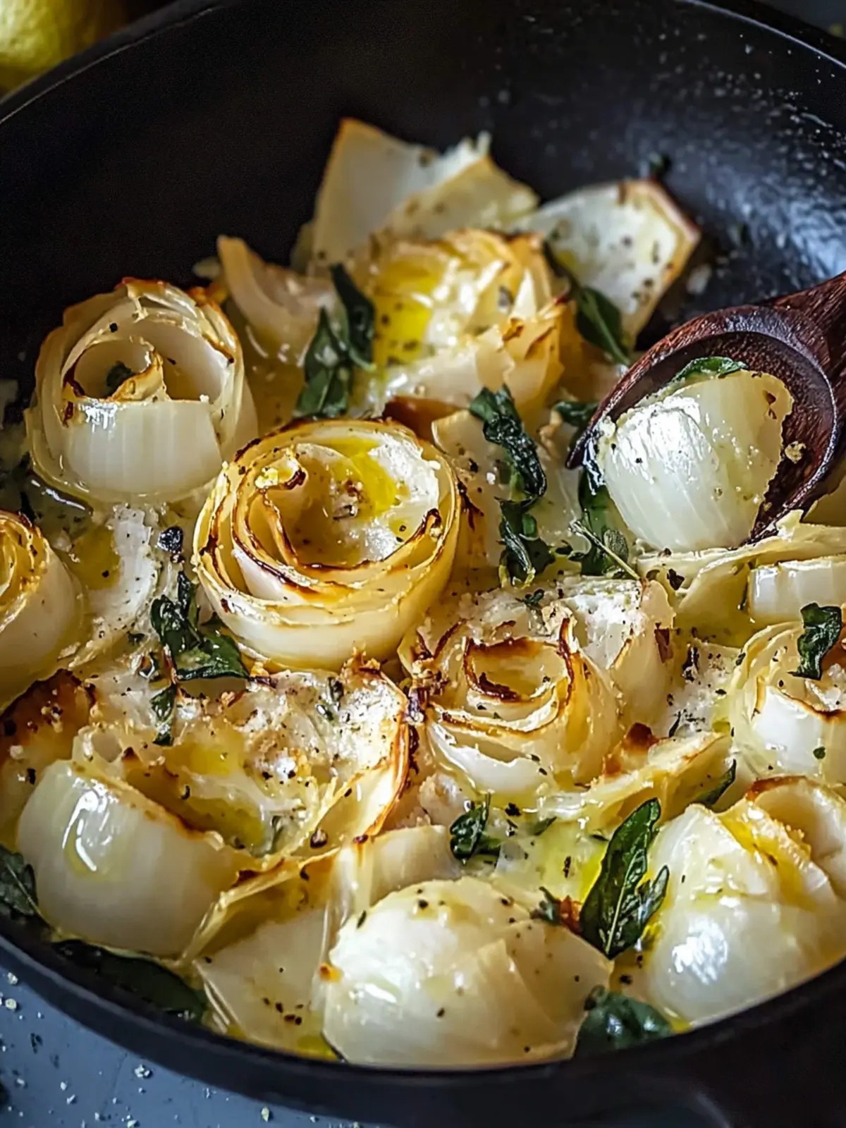 Geröstete Rosenkohl mit Zitrone, Knoblauch und Parmesan