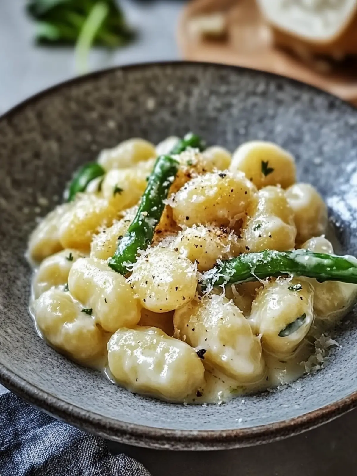 Gnocchi mit grünen Spargeln