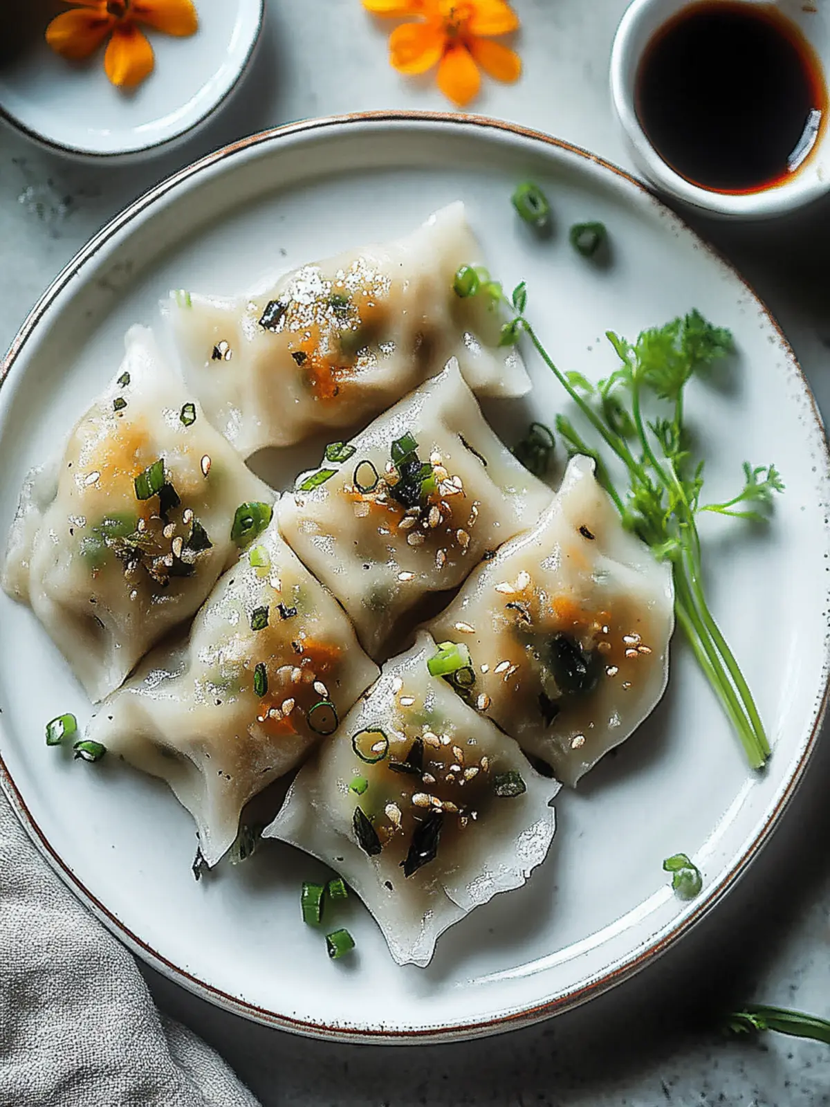 Reispapier-Dumplings mit Gemüsefüllung