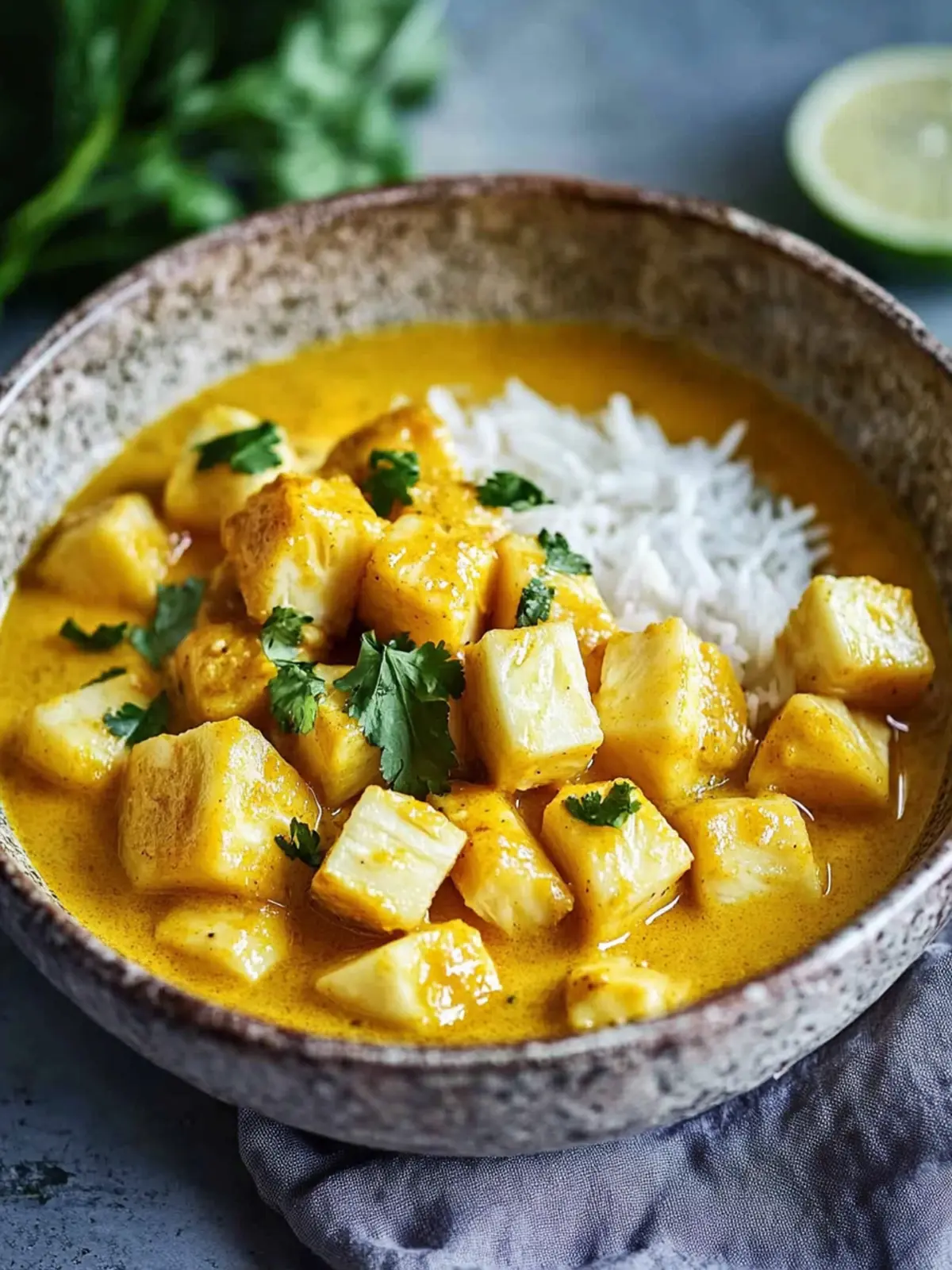 Leichte Hähnchen- und Ananask curry