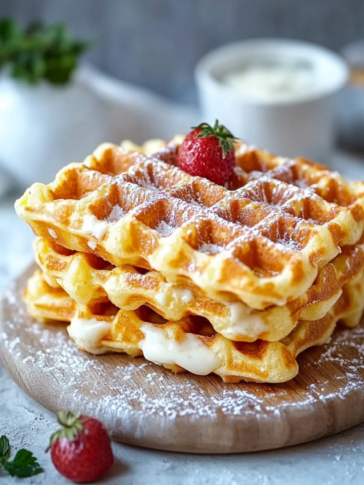 Knusprige Schinken-Käse-Waffeln