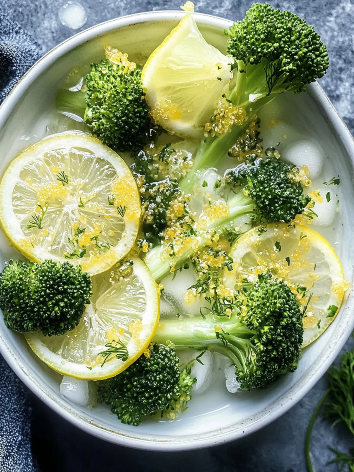 Beste Luftfritteuse Brokkoli mit Knoblauch und Zitrone