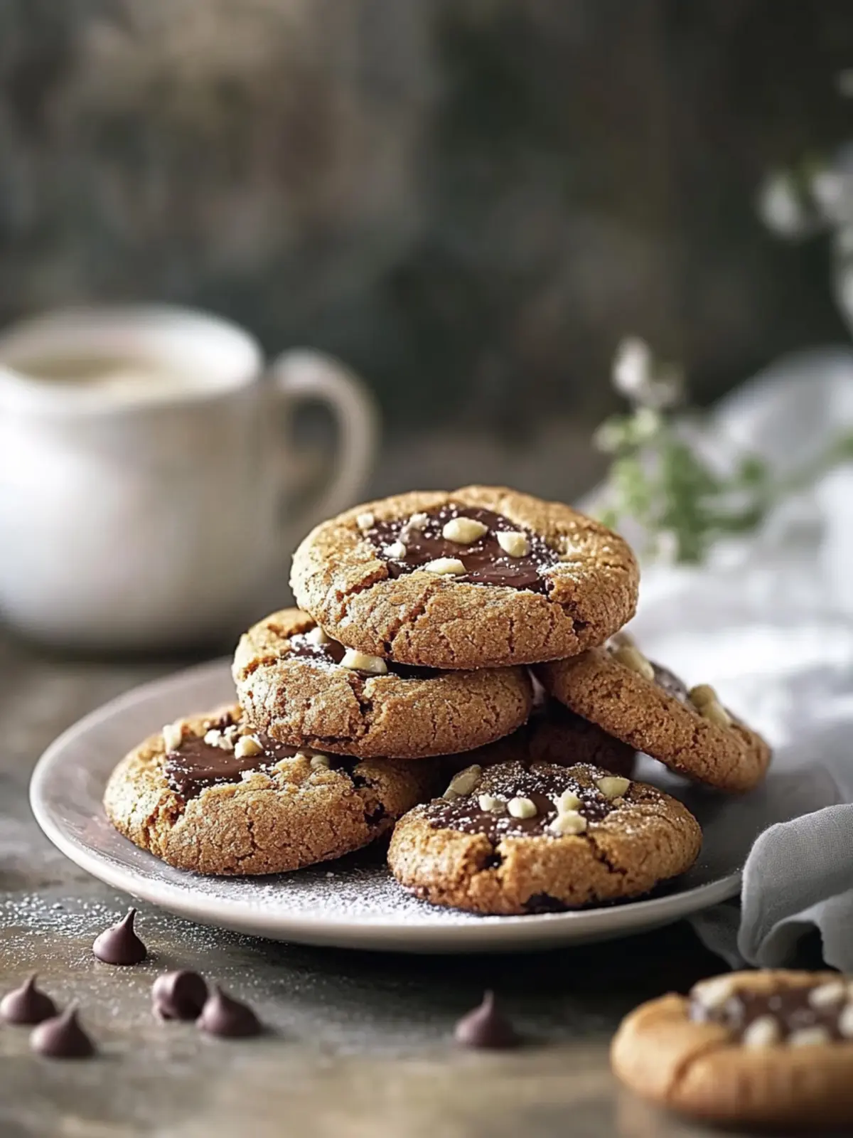 Große Schokoladenkekse mit Pekannüssen