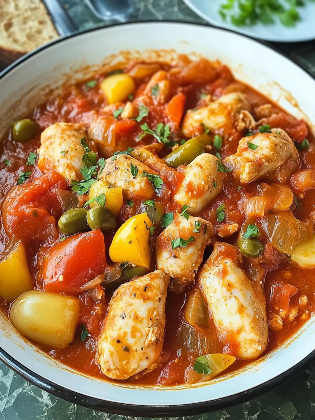 Eintopf Hähnchen Afritada