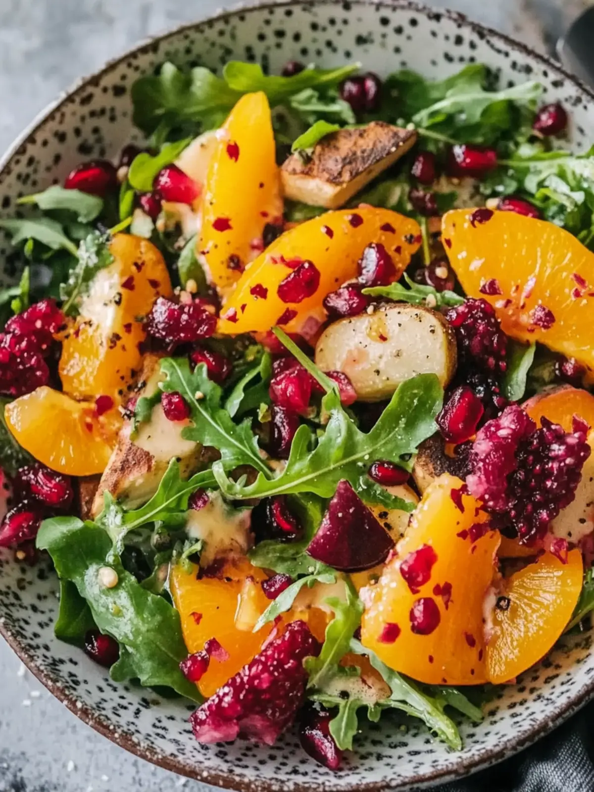 Gerösteter Kürbissalat mit Granatapfelkernen