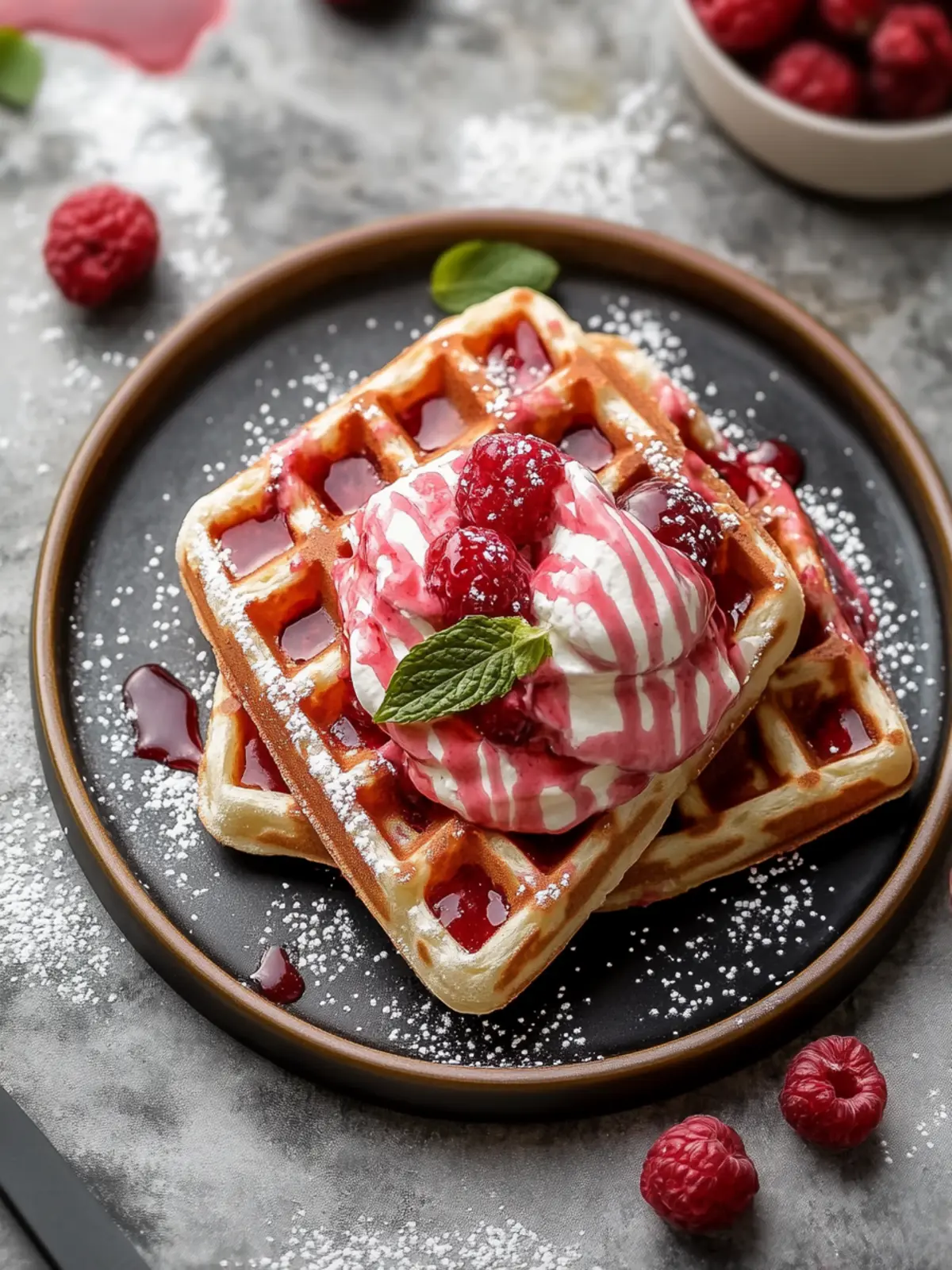 Rote Samt Marmor Waffeln