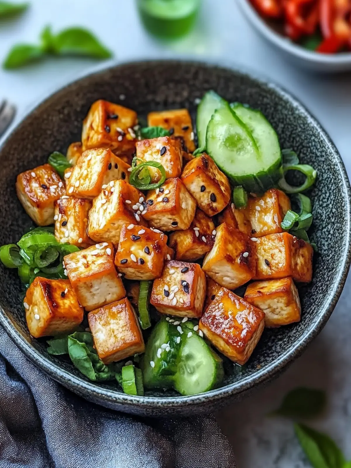 Wie man perfekt knusprigen gebackenen Tofu zubereitet
