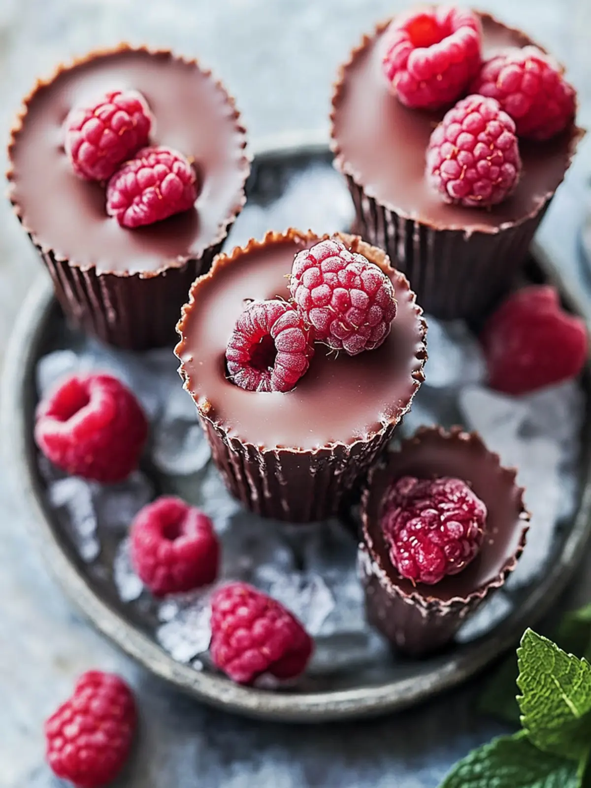 Schokoladen-Himbeer-Tassen