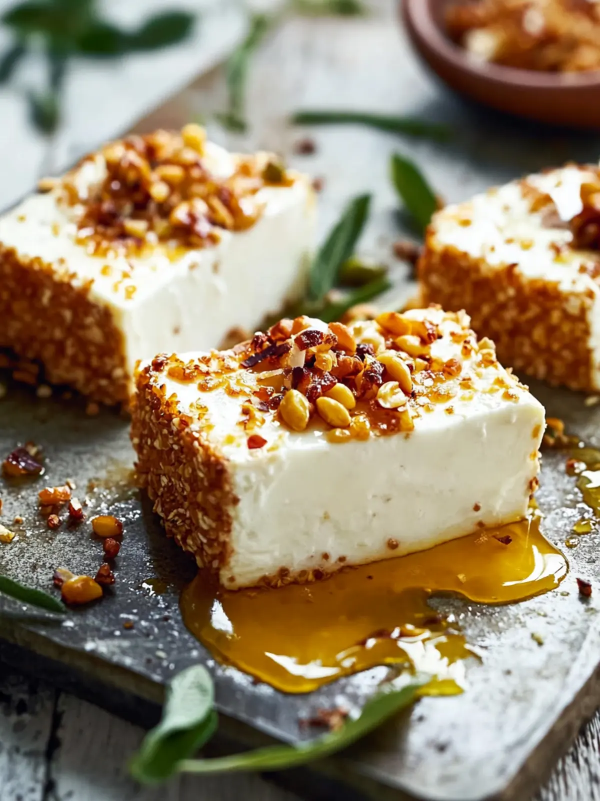 Krosse heiße Honig-Feta-Hähnchen