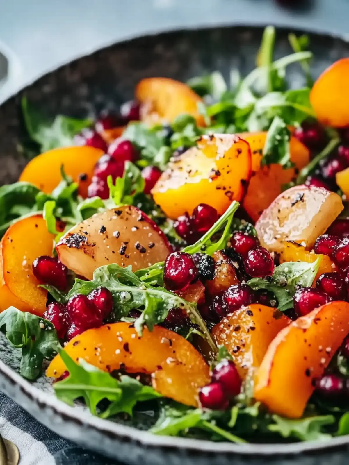Gerösteter Kürbissalat mit Granatapfelkernen