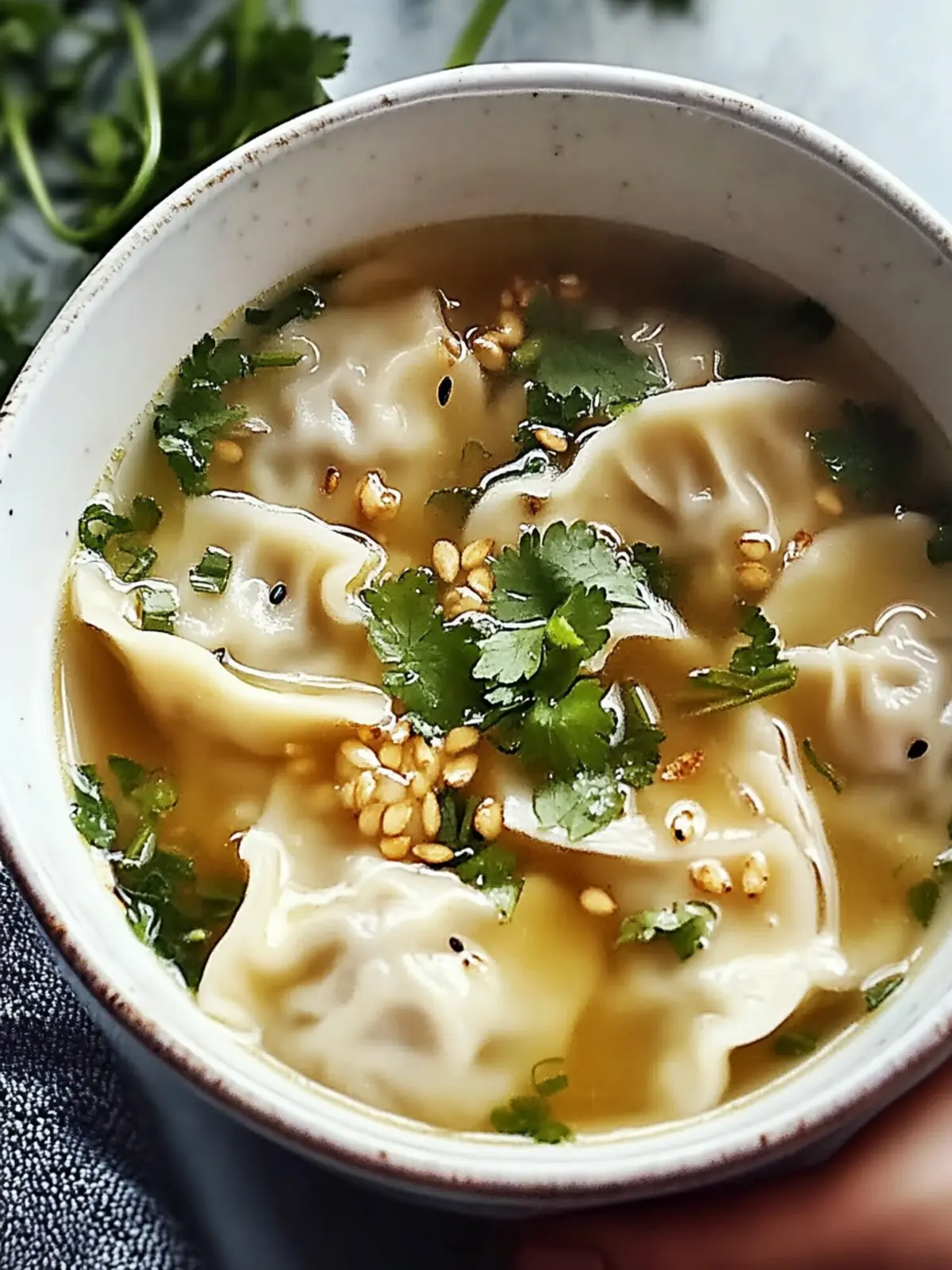 Teigtaschen-Dumpling-Suppe
