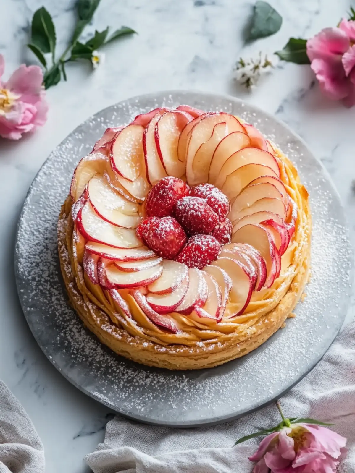 Apfelrosen Blätterteig