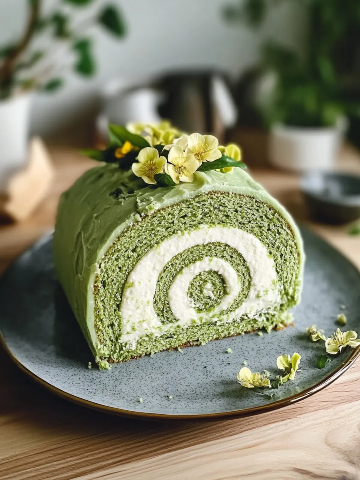 Leichte Matcha-Rollkuchen für jeden Anlass