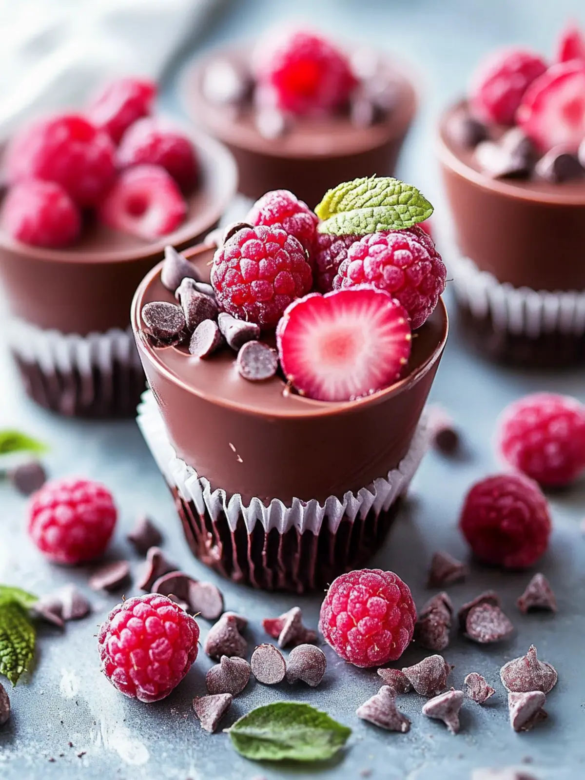 Schokoladen-Himbeer-Tassen