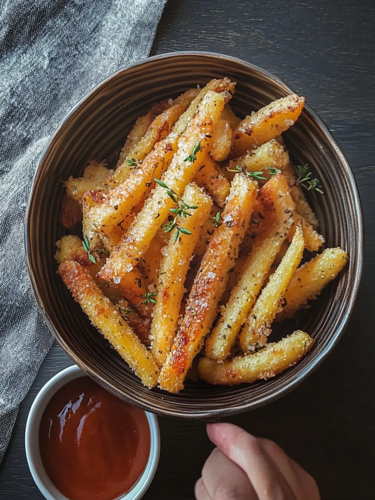 Knusprige Kartoffelpüree-Pommes