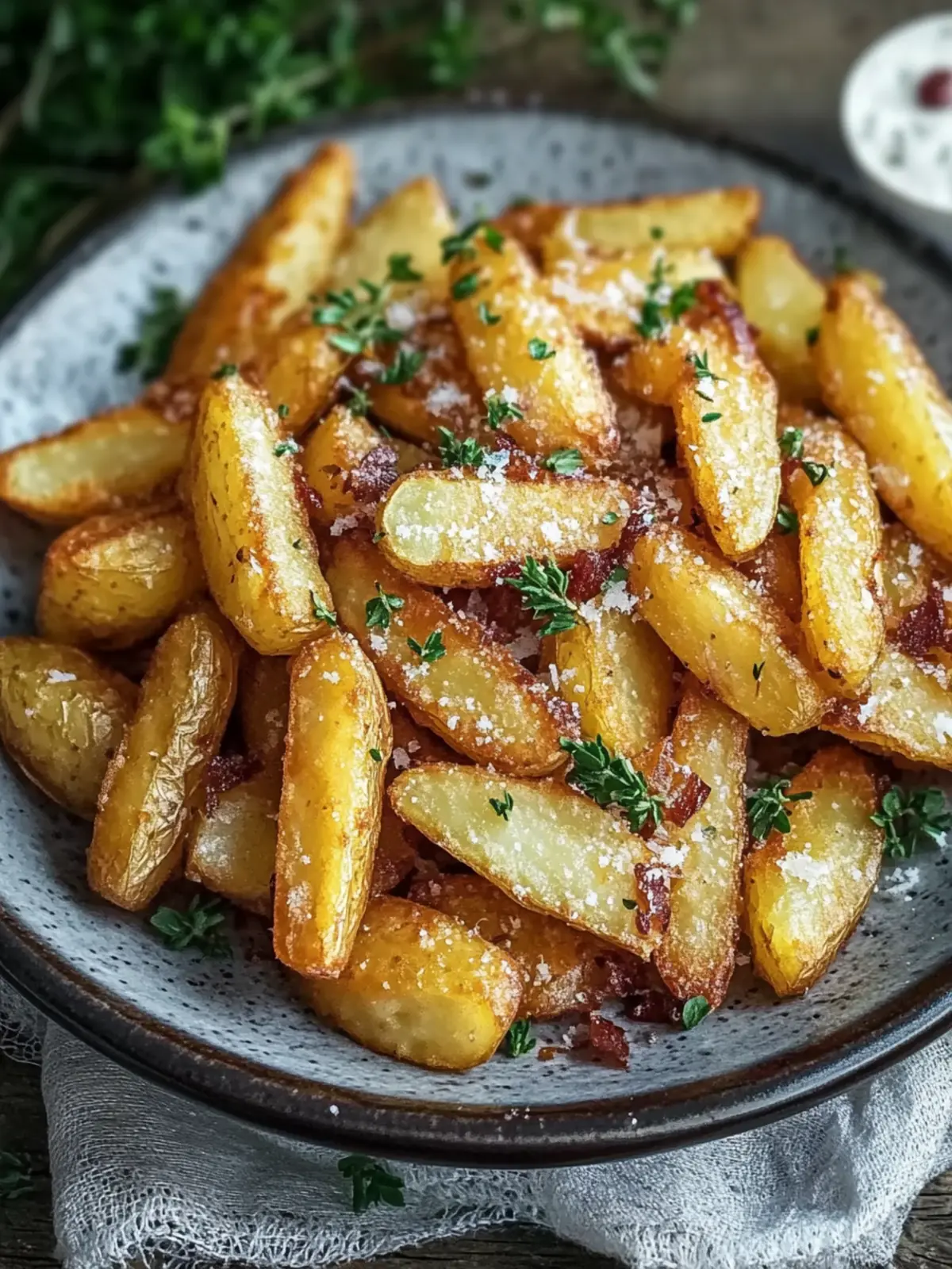 Frittierte Kartoffeln im Heißluftfryer