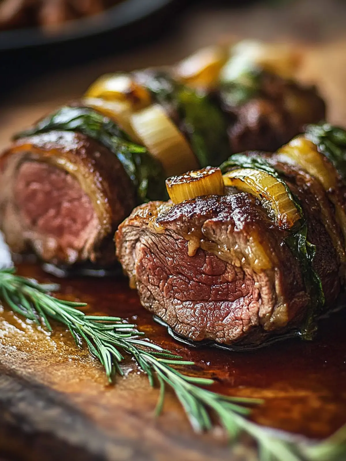 Zarte Rinderrouladen im Ofen zubereitet