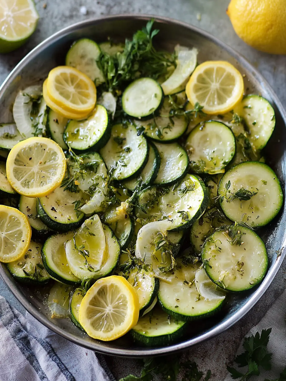 Rösti Brokkoli & Zucchini mit Zitrone & Knoblauch