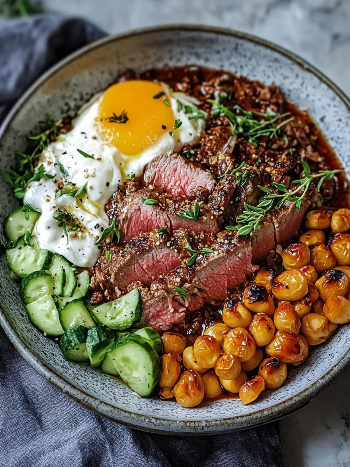 Rinderhackfleisch Hot Honey Schüssel