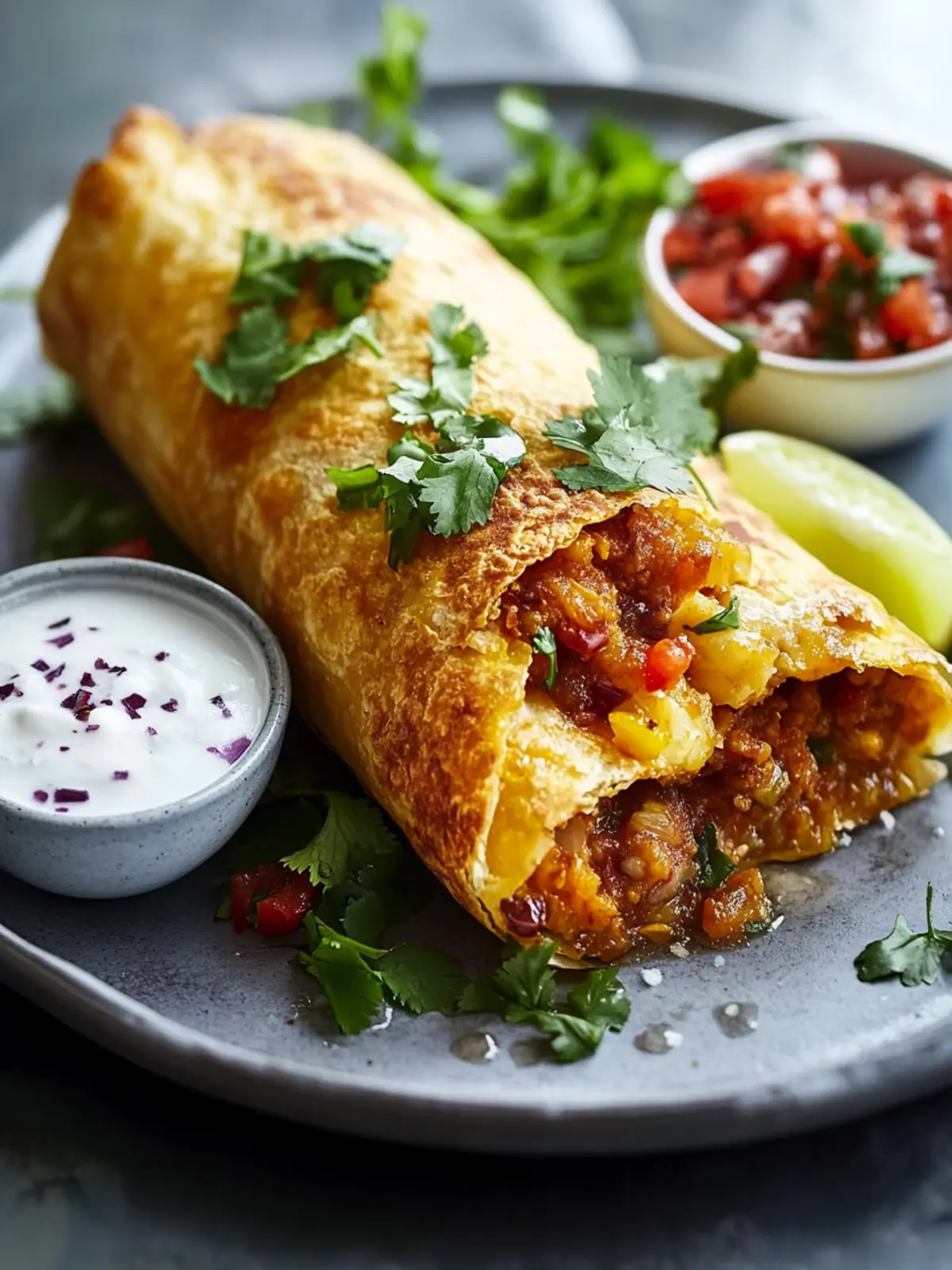 Crispy Frühstück Chimichangas